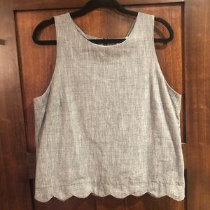 Scalloped Edge Tank Top